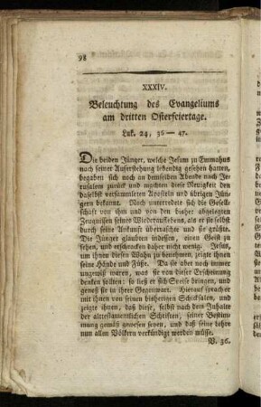 XXXIV. Beleuchtung des Evangeliums am dritten Osterfeiertage