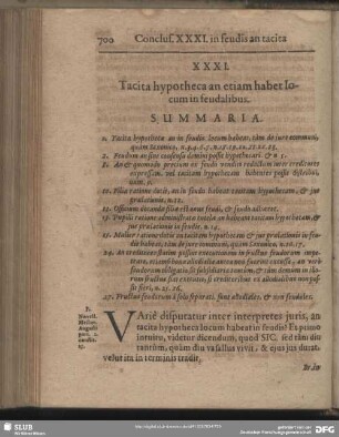 XXXI. Tacita hypotheca an etiam habet locum in feudalibus