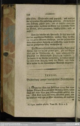 XXXXIIII. Beschreibung zweyer beträchtlicher Hasenscharten
