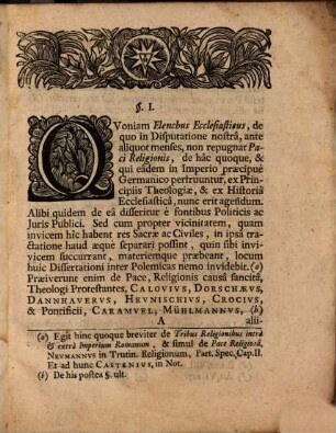 Dissertatio Theologica De Fundamentis Pacis Religiosæ
