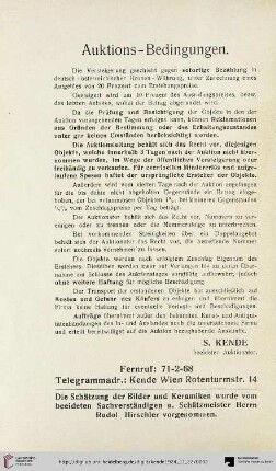 Auktions-Bedingungen