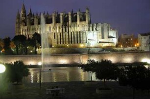 Nachtansicht der Kathedrale von Palma