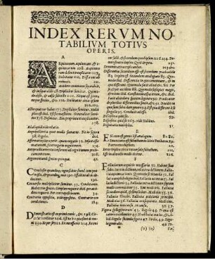 Index Rerum notabilium totius Operis.