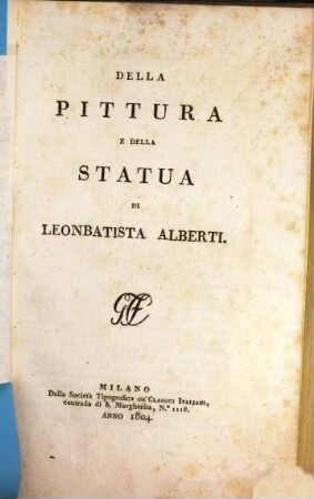Della pittura e della statua