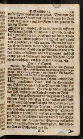 131-141, Das XIV. - XVI. Capitel