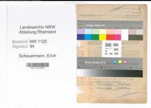 Entnazifizierung Erich Scheuermann , geb. 19.11.1907 (Installateur)