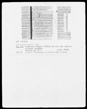Gregorius. Annales Leodienses minores — Initiale P(lerumque in sacro), Folio 67recto