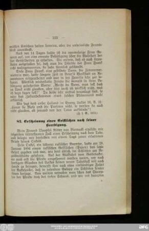 82. Erscheinung eines Geistlichen nach seiner Beerdigung.