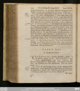 Caput XXV. De Regimine Ecclesiastico.