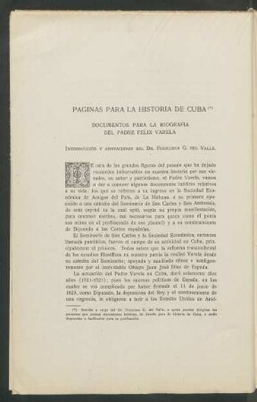 Páginas para la historia de Cuba : Documentos para la biografía de José de la Luz y Caballero.