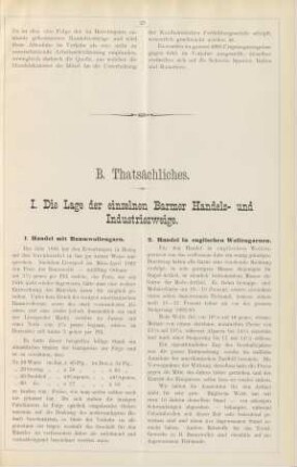 I. Die Lage der einzelnen Barmer Handels- und Industriezweige.