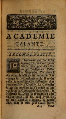 Académie Galante : Contenant Diverses petites Histoires très-curieuses, 2