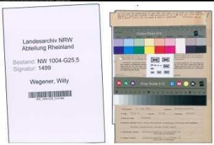 Entnazifizierung Willy Wegener , geb. 09.06.1899 (Metzger)