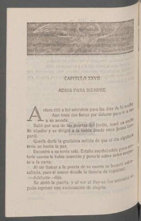 Capítulo XXVII - Adiós para siempre