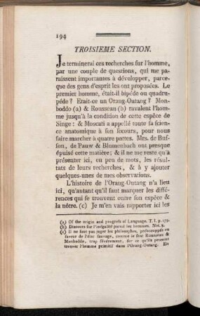 Troisieme Section.