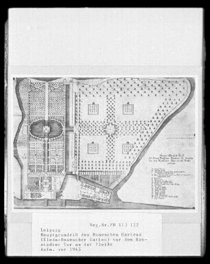 Hauptgrundriß des Boseschen Gartens (Klein-Bosescher Garten)