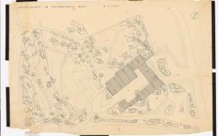 Grünanlage an der Paracelsus-Klinik, Marl: Lageplan mit Gartenplan 1:200