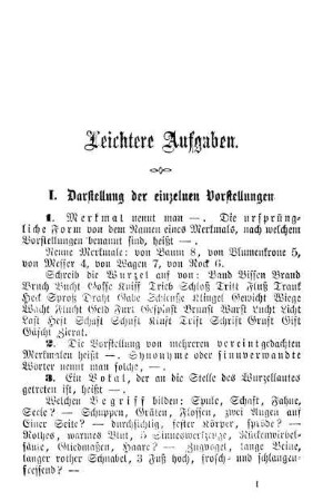 I. Darstellung der einzelnen Vorstellungen