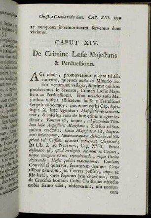 Caput XIV. De Crimine Læsæ Majestatis & Perduellionis.