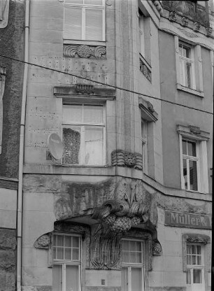 Dresden-Neustadt, Katharinenstraße 5. Wohnhaus (1902-1903; F. W. Hertzsch). Erker