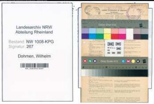 Entnazifizierung Wilhelm Dohmen , geb. 12.12.1896 (Postschaffner)