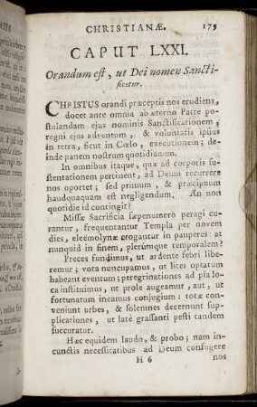 Caput LXXI. Orandum est, ut Dei nomen Sanctificetur - Caput LXXX. De Charitate