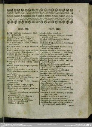 [Deutsch - Lateinisch - Böhmisch] Aach. - Zw.