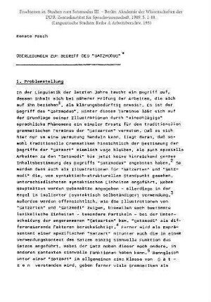 Überlegungen zum Begriff des Satzmodus