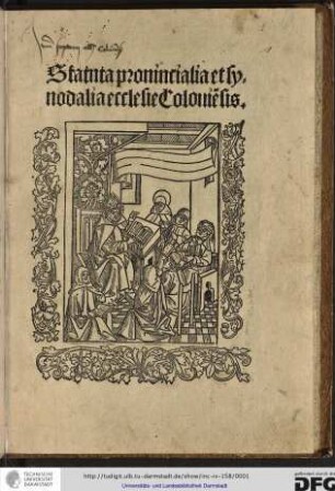 Statuta provincialia et synodalia ecclesie Coloniensis.