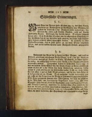 Schließliche Erinnerungen.