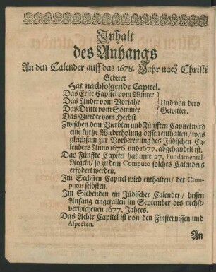 Inhalt des Anhangs ...