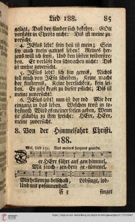 8. Von der Himmelfahrt Christi (188 - 190)