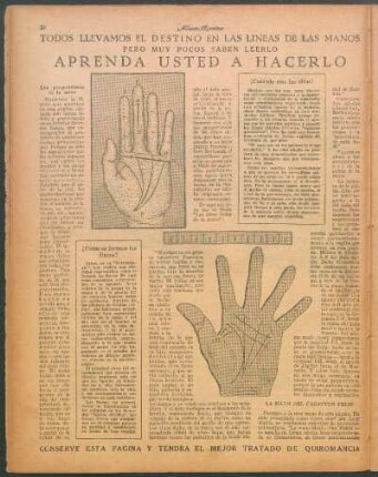La mano del caracter feliz
