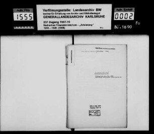 Schneider, Karoline Sara in Mannheim Käufer: Stadt Karlsruhe Lagerbuch-Nr. 1751 Karlrsuhe