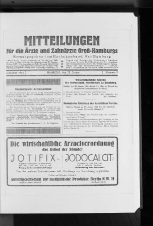 Hamburgische Aerztekammer.