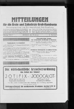 Hamburgische Aerztekammer.