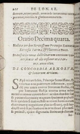 Oratio Decima quarta.