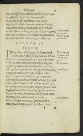 Ecloga VI. Silenus.