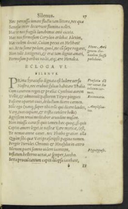 Ecloga VI. Silenus.