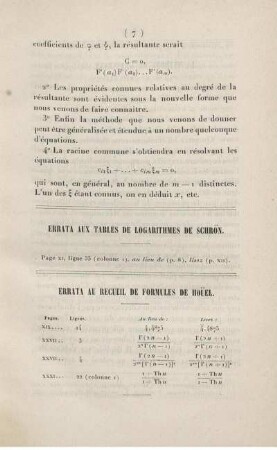 Errata au recueil de formules de Hoüel