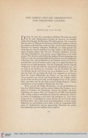 6: Der Umbau und die Umordnung der Dresnder Galerie