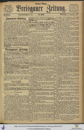 27.09.1891 (Erstes Blatt)