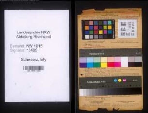 Entnazifizierung Elly Schwaerz , geb. 12.11.1911 (Koechin)