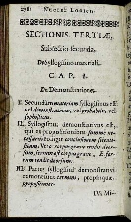 Subsectio secunda, De Syllogismo materiali.