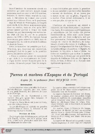 2: Pierres et marbres d'Espagne et du Portugal, [2] : d'après M. le professeur Henri Schmid