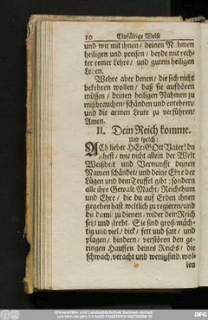 II. Dein Reich komme.