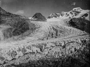 Morteratschgletscher : Blick auf die Oberfläche des östlichen Teils des Morteratgletschers