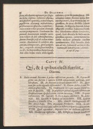 Caput IV. Qui, & a quibus electi fuerint Diaconi.