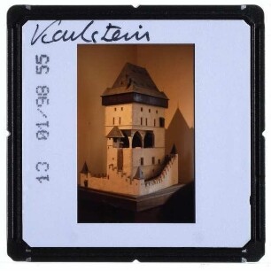 Architekturmodell,Karlštejn, Burg : Architekturmodell Großer Turm