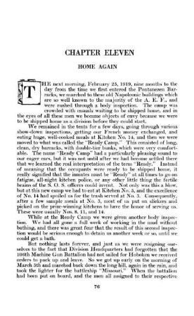Chapter XI - Home Again